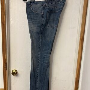 Rock & Roll men’s classic Blue Straight Jeans with Subtle Fading